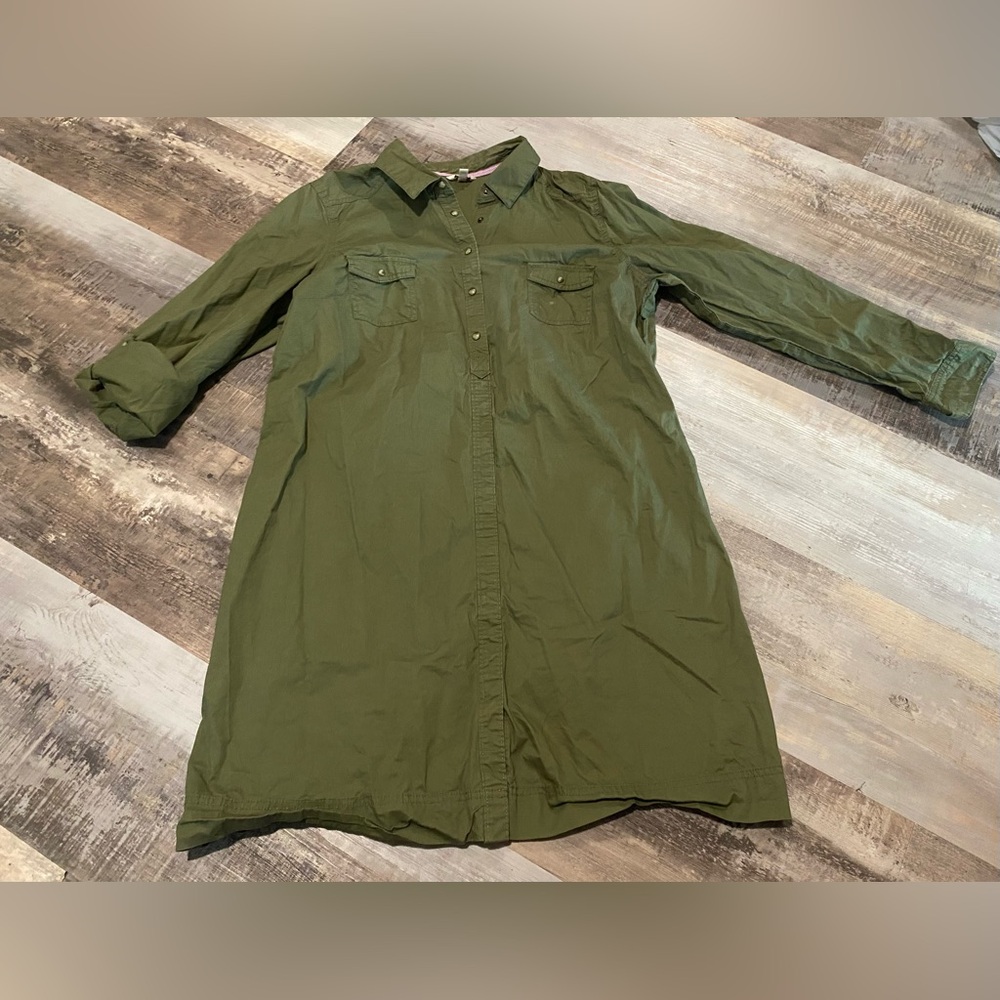 Sonoma Olive Green Shirt Dress